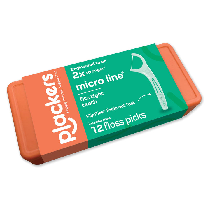 Plackers Micro Mint Dental Floss Picks, 12 Count