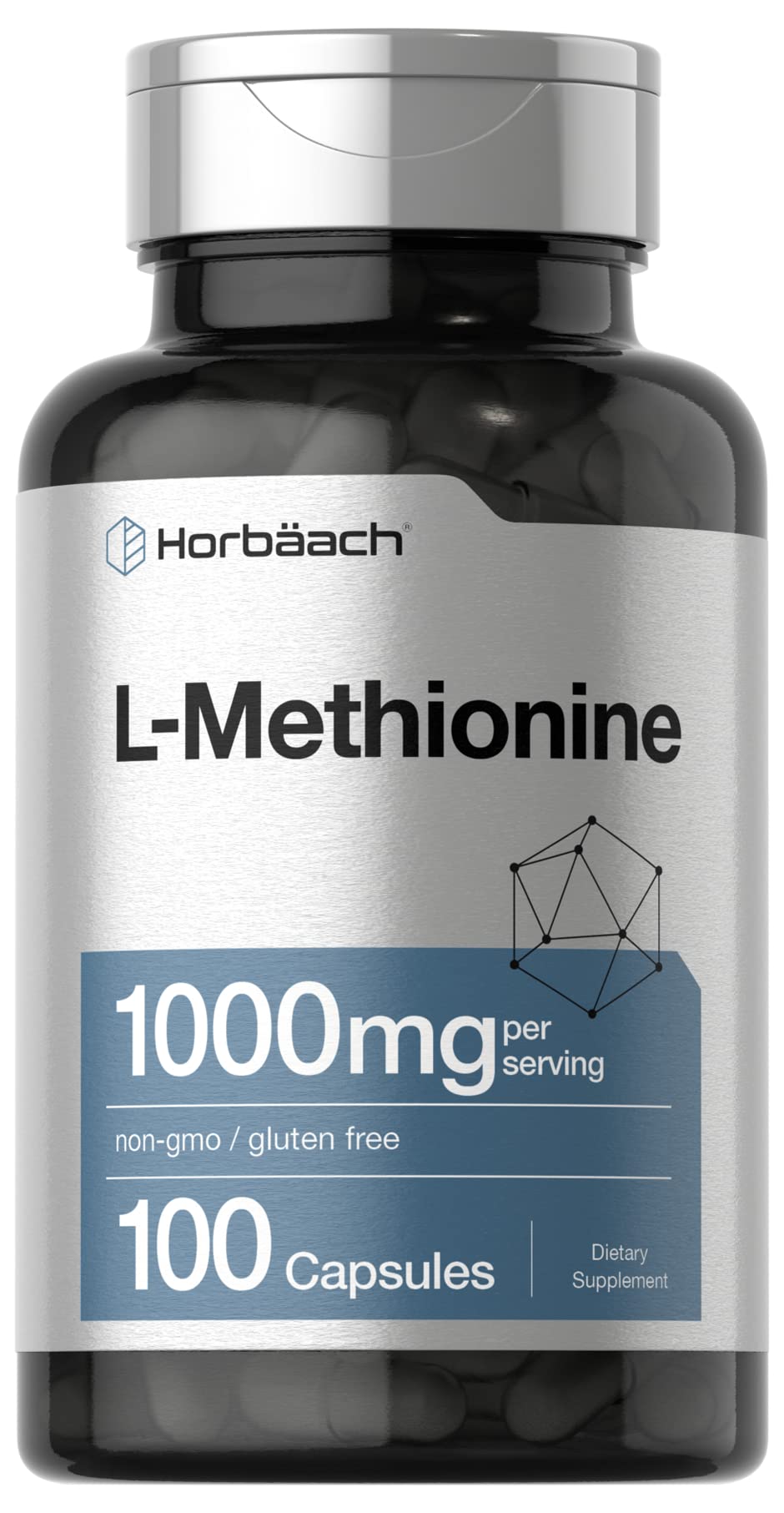 Horbäach L-Methionine, 1000 mg, 100 Count