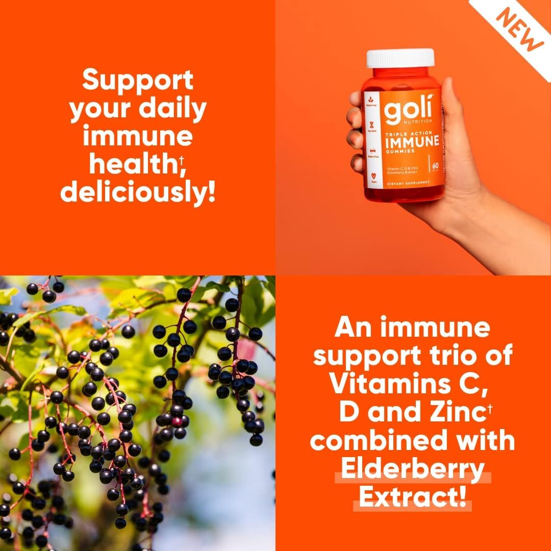Goli Action Immune Gummies, 60 Count