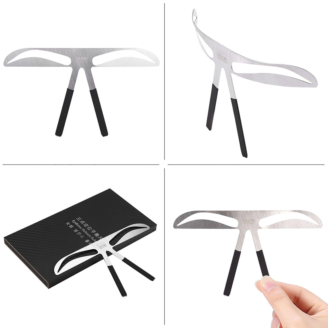 Domary Eyebrow Ruler, Arched Eyebrows, 4 Count