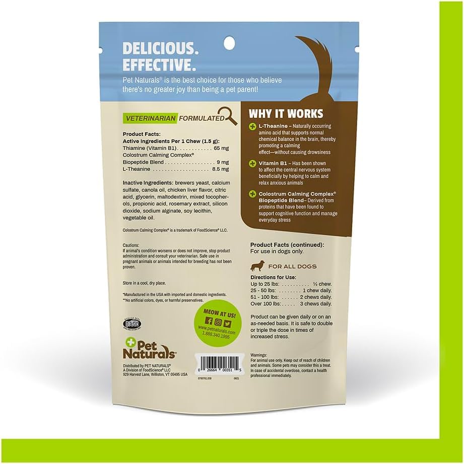 Pet Naturals Calming Chew For Dogs, 30 Count