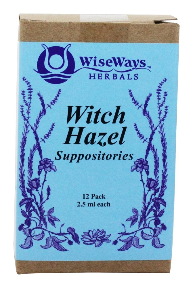 WiseWays Herbals Witch Hazel Suppositories, 2.5 ml, 12 Count