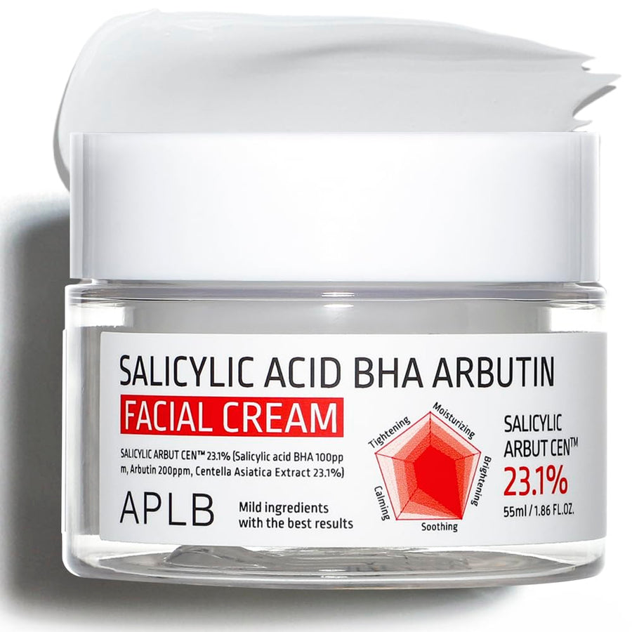 APLB Salicylic Acid BHA Arbutin Facial Cream, 1.86 fl oz