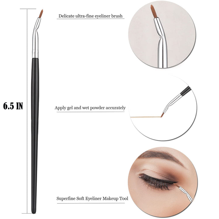 JASSINS Eyeliner Brush Set, 3 Count