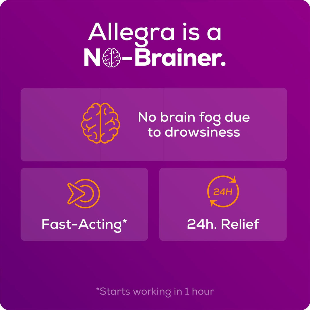 Allegra Adult 24HR Non-Drowsy Antihistamine, 180 mg, 70 Count