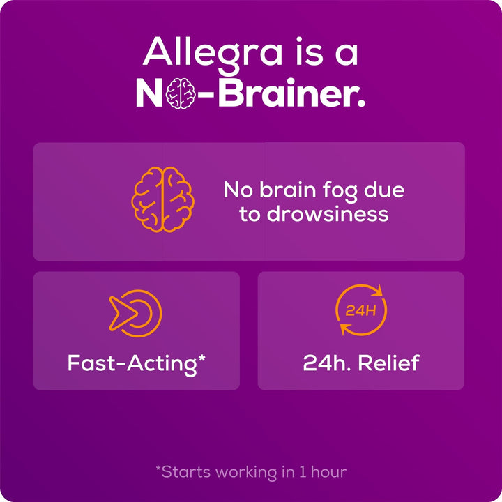 Allegra Adult 24HR Non-Drowsy Antihistamine, 180 mg, 70 Count
