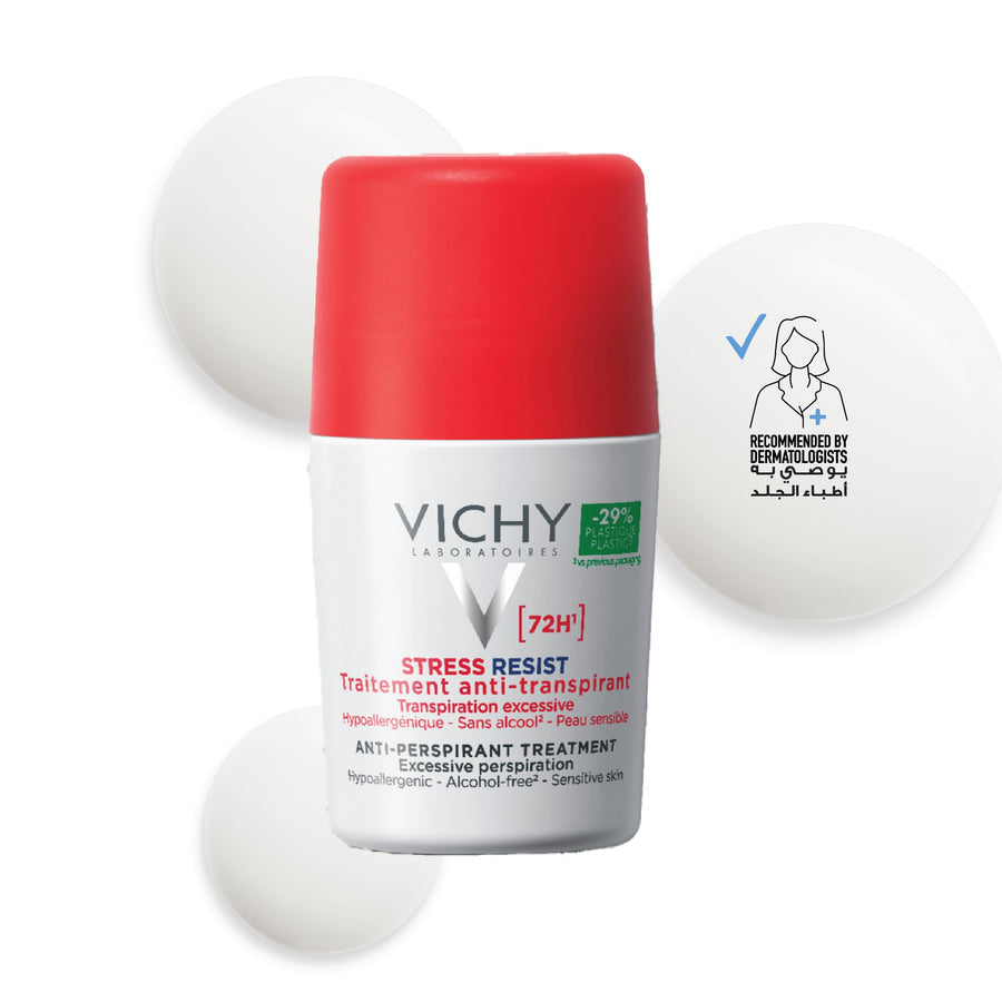 Vichy Stress Resist Antiperspirant Roll On Deodorant, 50 ml
