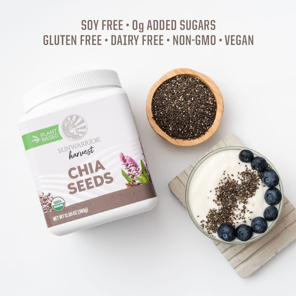 Sunwarrior Organic Chia Seeds, Unflavored, 360 g