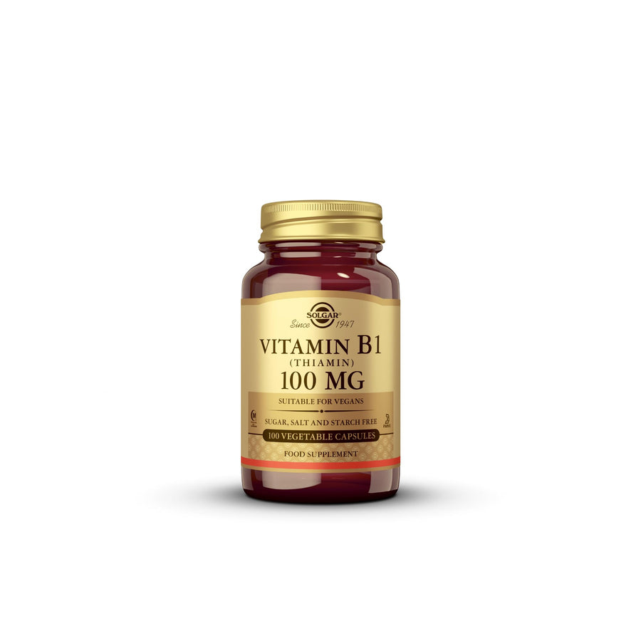 Solgar Vitamin B1 Vegetable Capsules, 100 mg, 100 Count