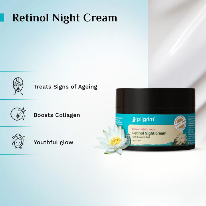 Pilgrim Korean Retinol Anti Aging Night Cream, 50 g