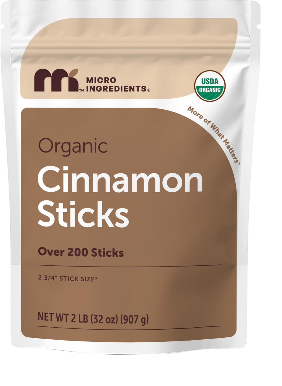 Micro Ingredients Organic Cinnamon Sticks Whole, 2 lb