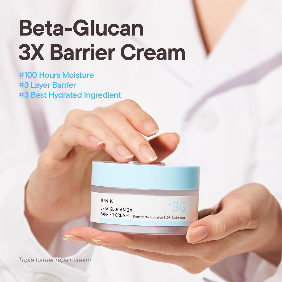 IUNIK Beta-Glucan 3X Barrier Cream, 1.69 fl oz