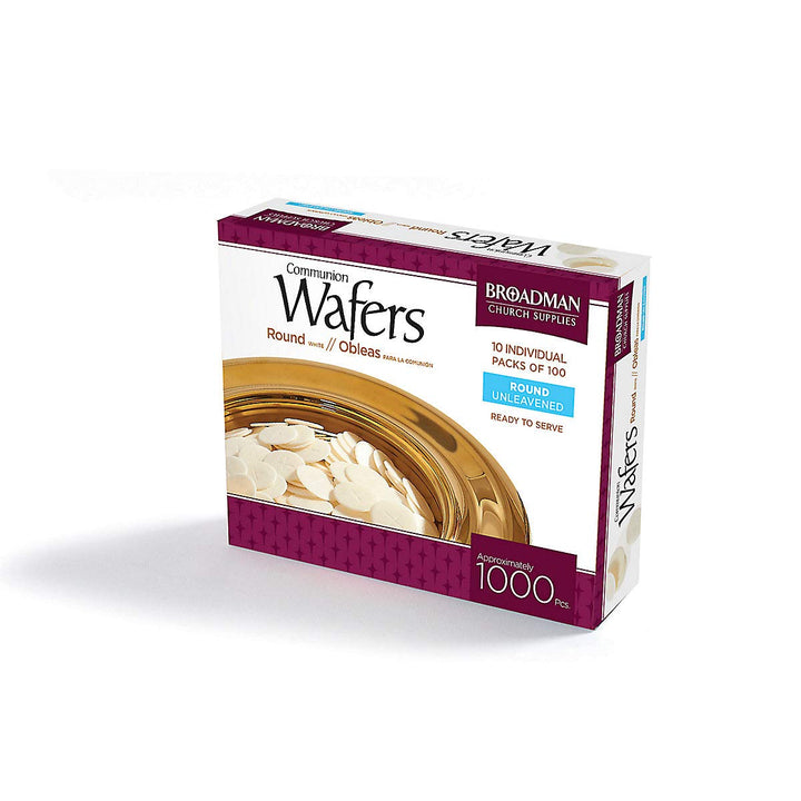 BROADMAN CHURCH SUPPLIES Communion Wafers, White, 1000 Count, Pack of 10