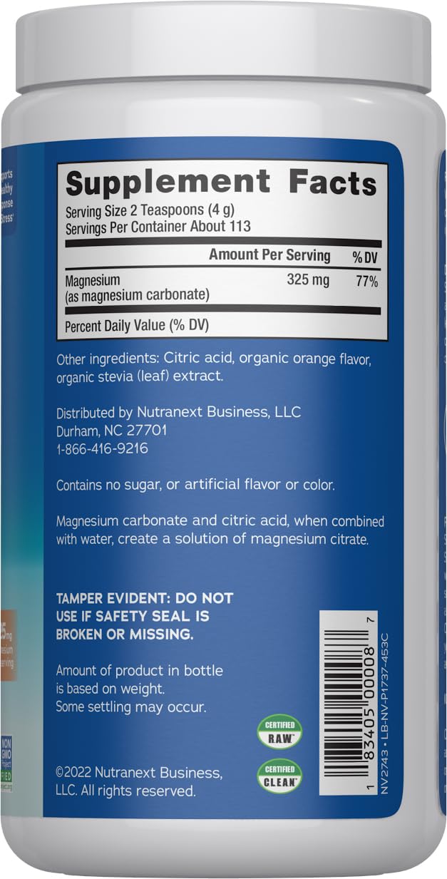 Natural Vitality Calm Magnesium Powder, Orange, 1 Count