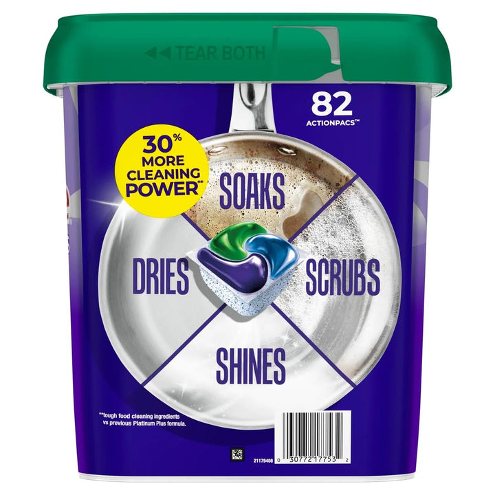 Cascade Platinum Plus Dishwasher Detergent, Fresh Scent, 82 Count