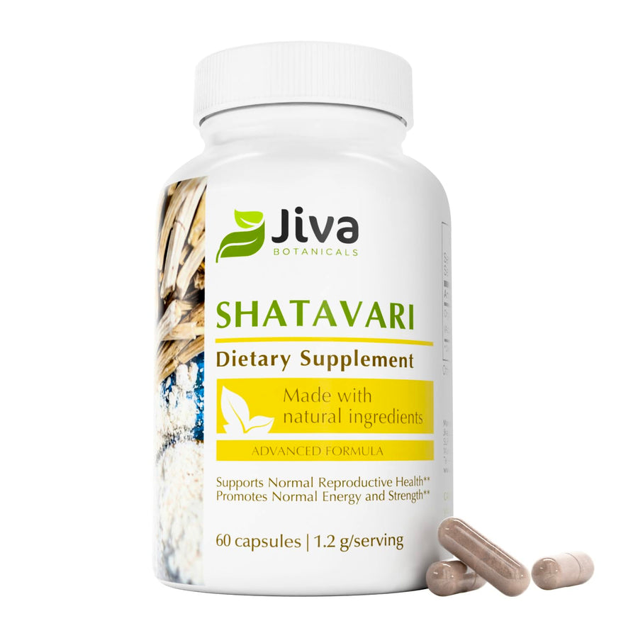 Jiva Botanicals Shatavari Capsules, 1200 mg, 60 Count