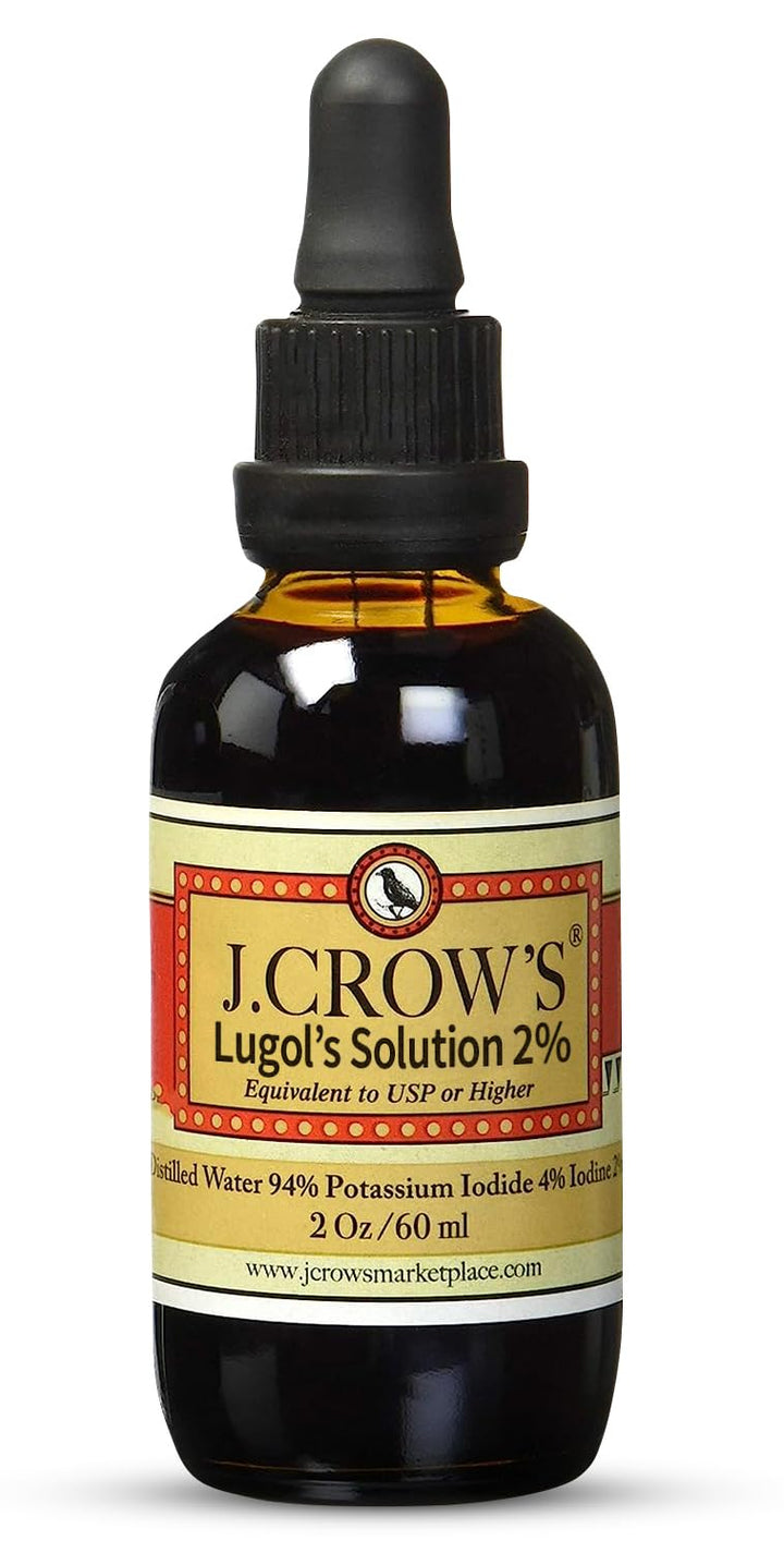 J. CROW'S Lugol's Solution of Iodine, 2%, 2 oz