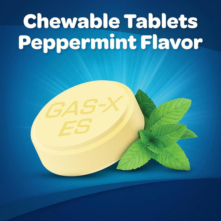 Gas-X Chewable Tablets, Peppermint Creme, 18 Count