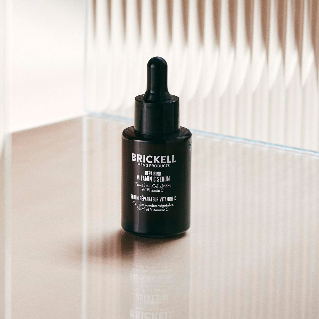 Brickell Men's Products Anti Aging Vitamin C Serum For Face, Unscented, 1 oz