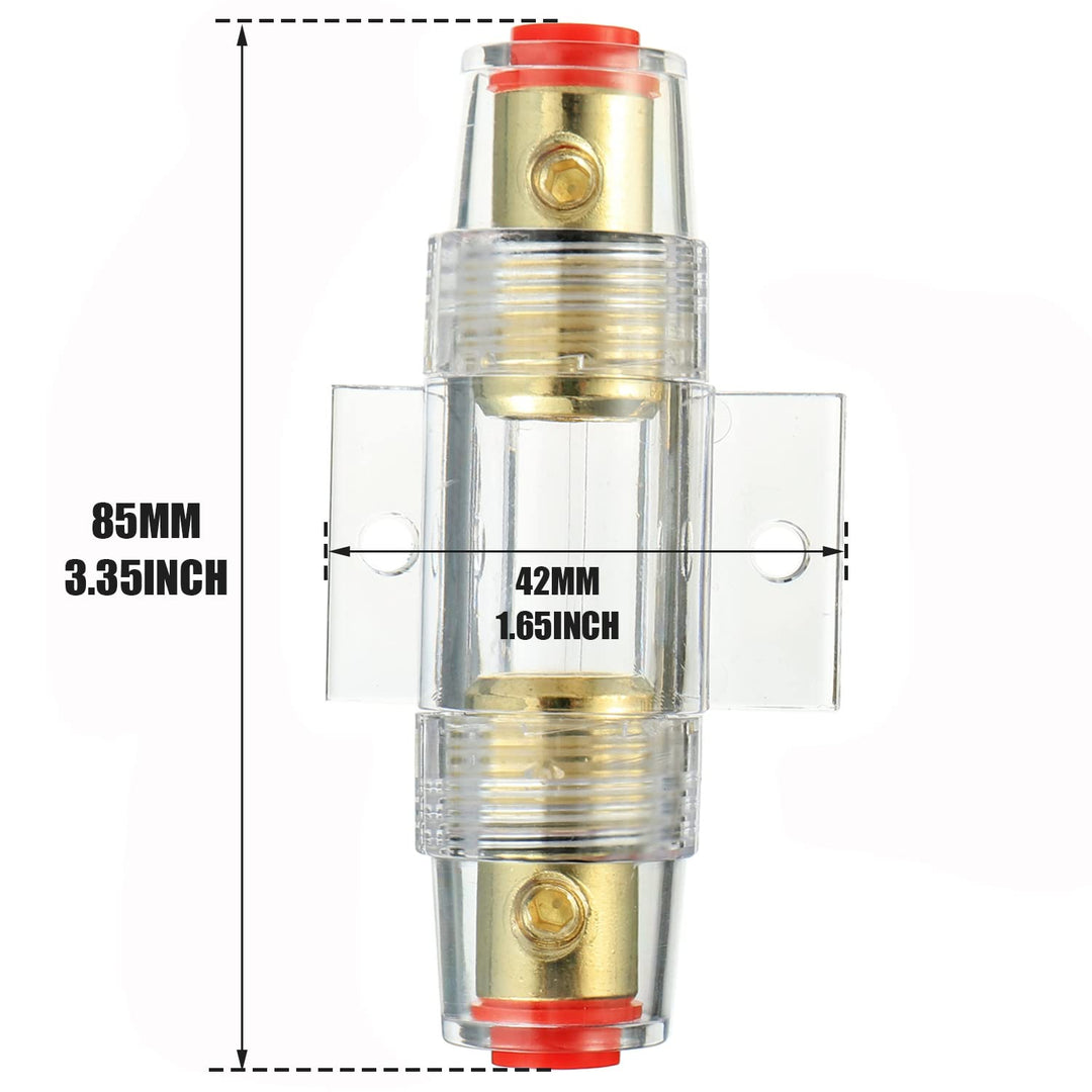 BOJACK Inline AGU Fuse Holder And Glass Fuse, 100A, 1 Count
