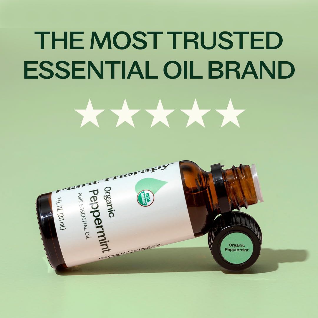 Plant Therapy Organic Peppermint Essential Oil, 30 ml