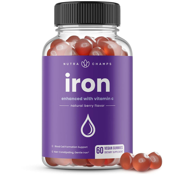 NutraChamps Iron Gummies, 20 mg, 60 Count