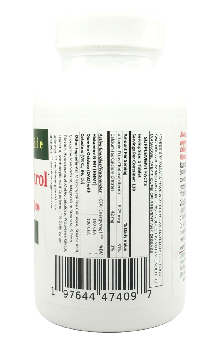 BioEnergyLife Histamine Control Tablets, 120 Count