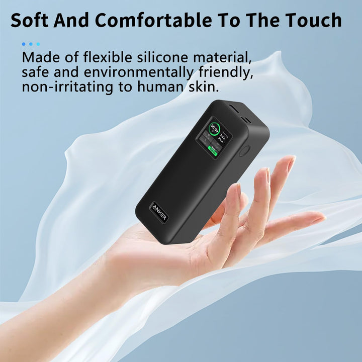 NOUKAJU Silicone Case for Anker Prime Power Bank and Charging Base, Black