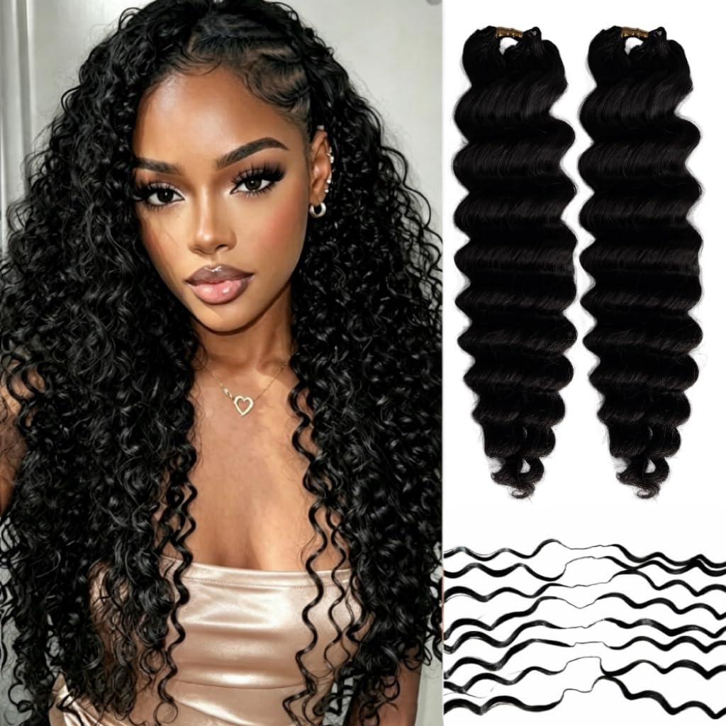 Limited Beauty Deep Wave Crochet Human Hair, 20 Inch, 120 g