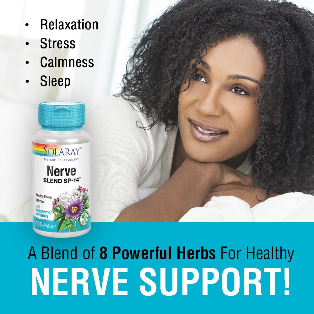 Solaray Nerve Blend SP-14, 100 Count