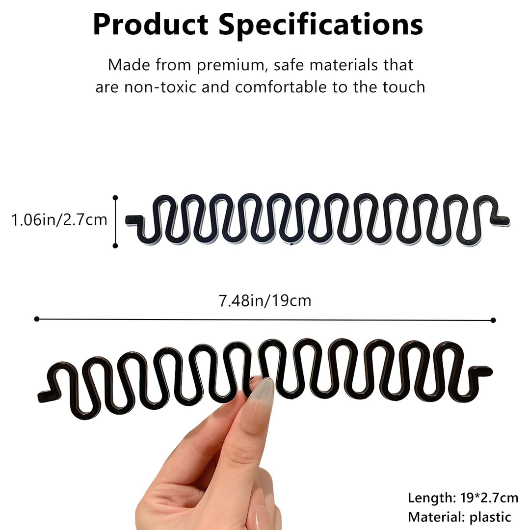 Jaasuee Hair Braiding Tool with Hook and Twist Roller, Black, 5 Count