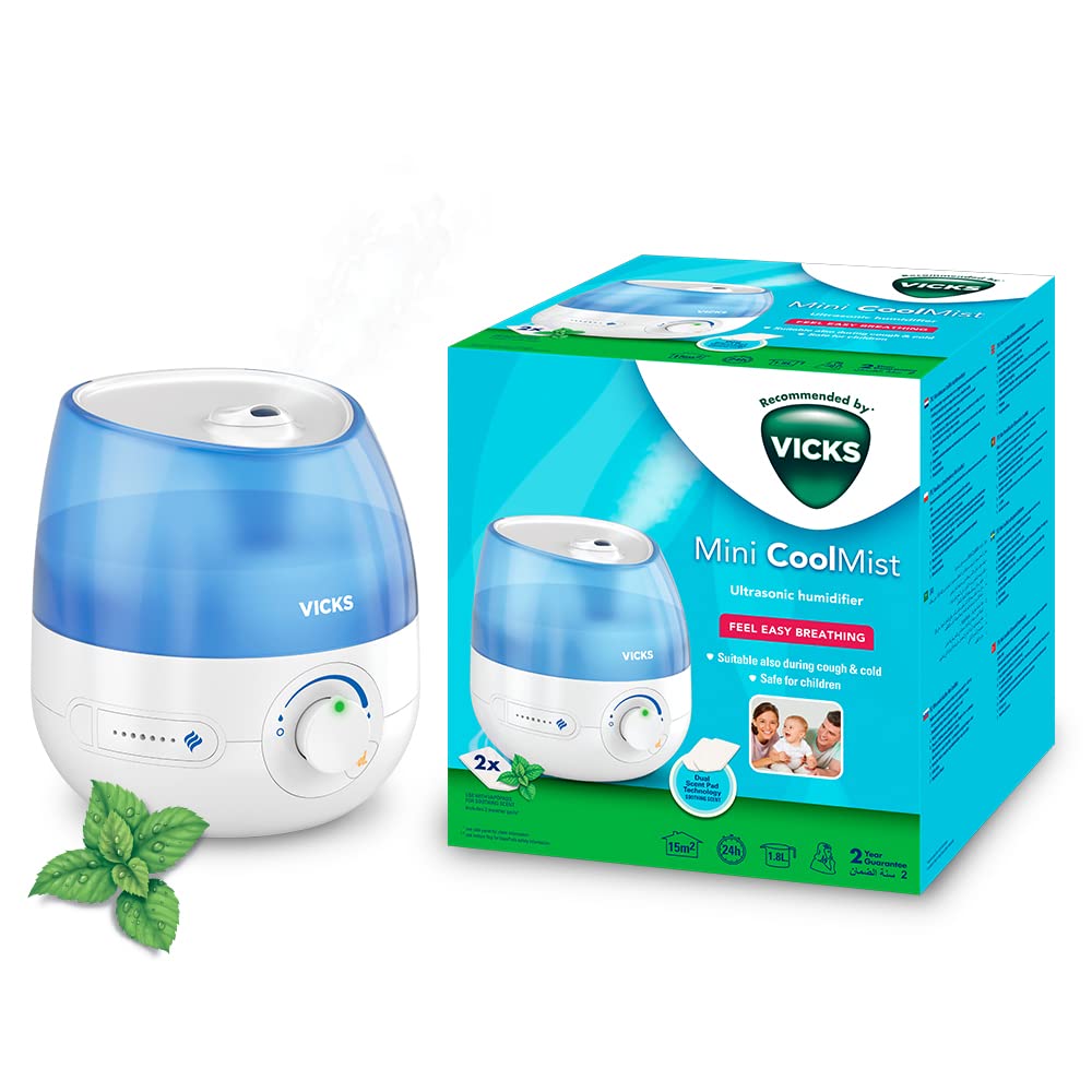 Vicks Mini Cool Mist Ultrasonic Humidifier, VUL525
