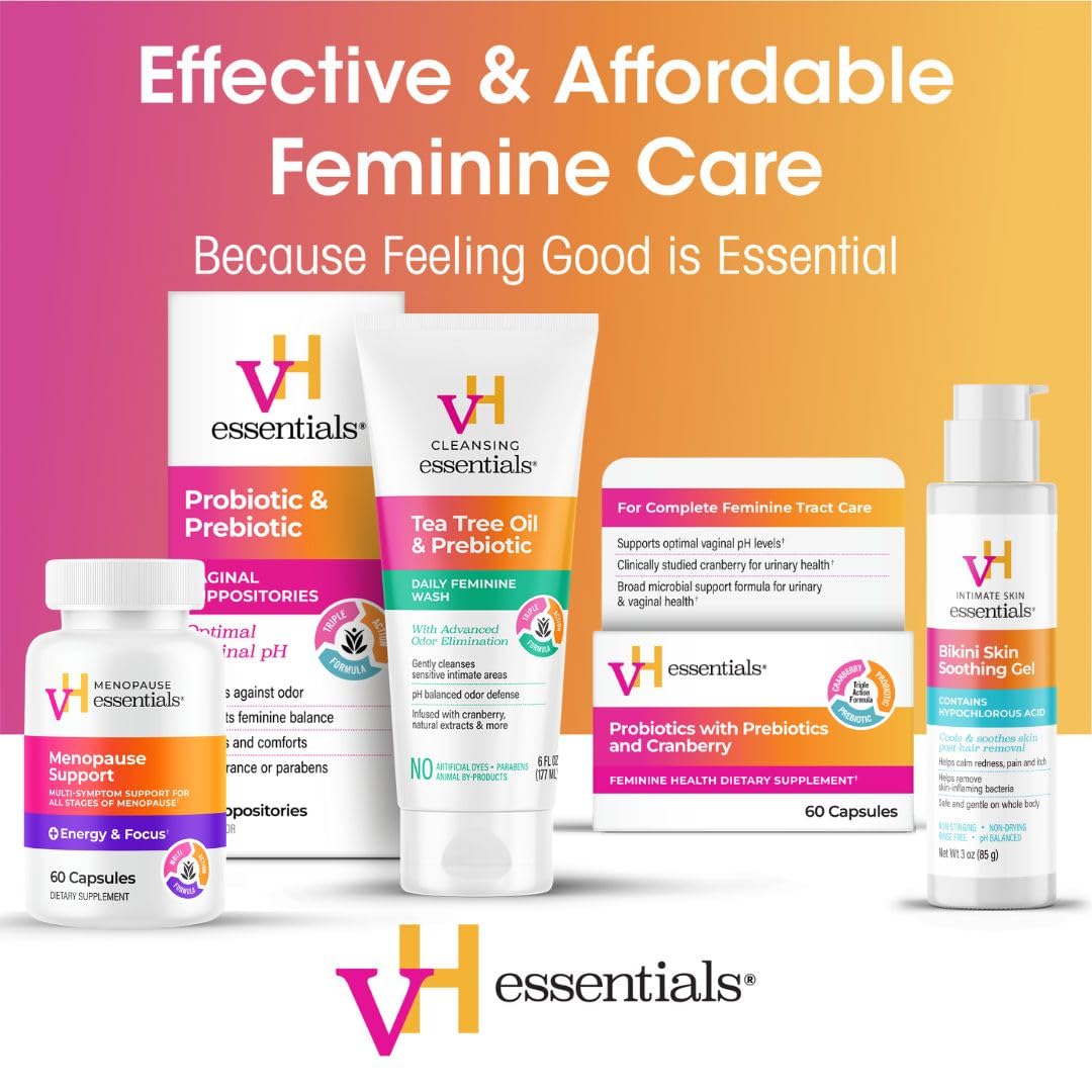 vH essentials Probiotics With Prebiotics And Cranberry Feminine Health Supplement, 60 Count