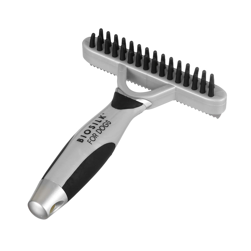 Biosilk Dog 2-in-1 De-Shedding Blade and Massage Brush