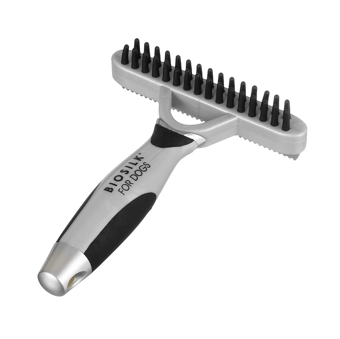 Biosilk Dog 2-in-1 De-Shedding Blade and Massage Brush