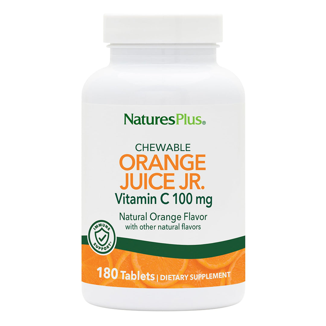Nature's Plus Orange Juice Jr Vitamin C Supplement, 100 mg, 180 Count