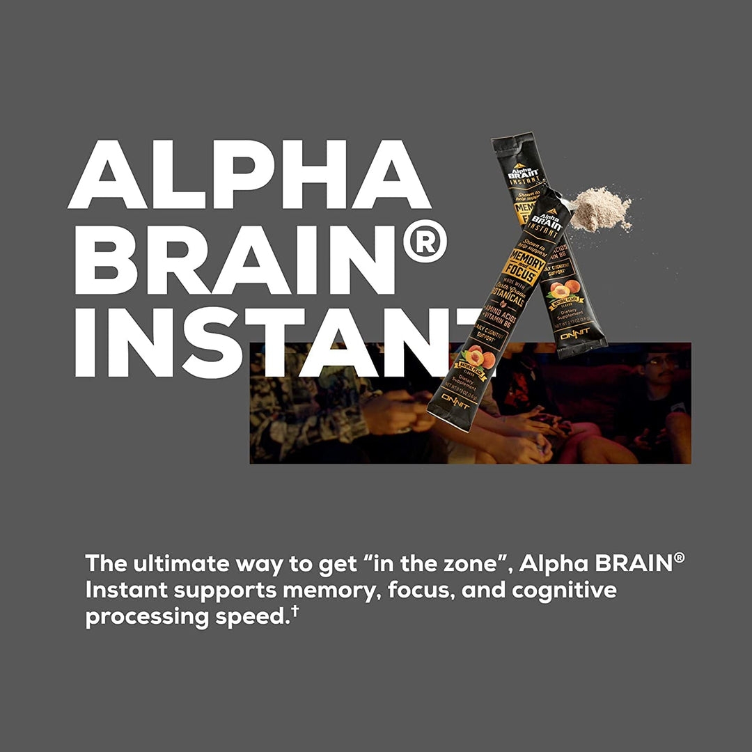 ONNIT Alpha Brain Instant, Natural Peach
