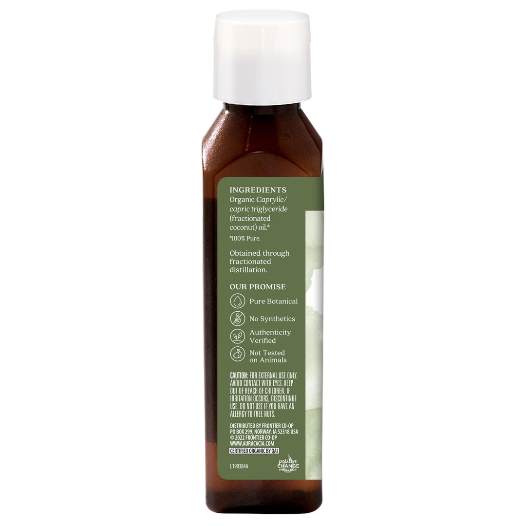 Aura Cacia Organic Fractionated Coconut Oil, 4 fl oz
