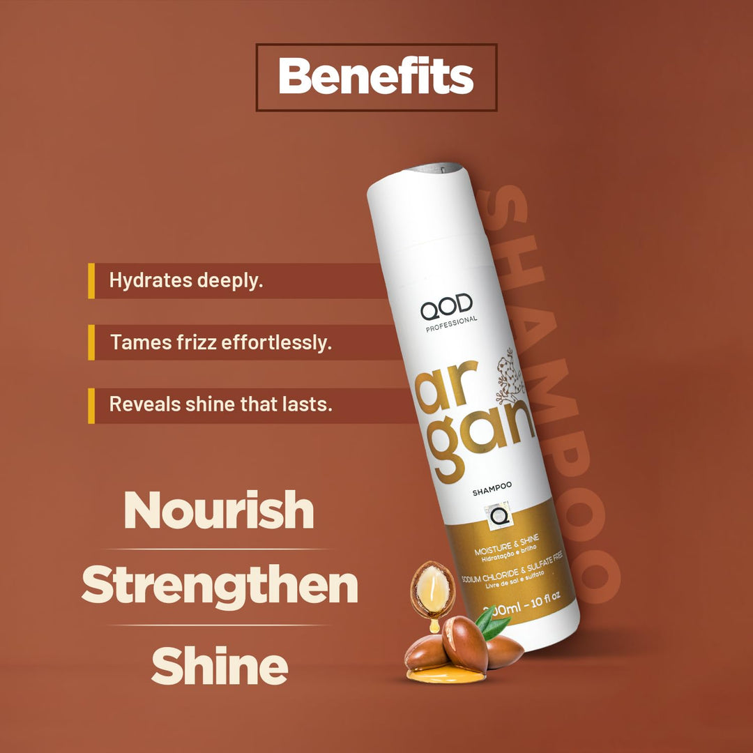QoD Pro Argan Hair Shampoo, 10 oz