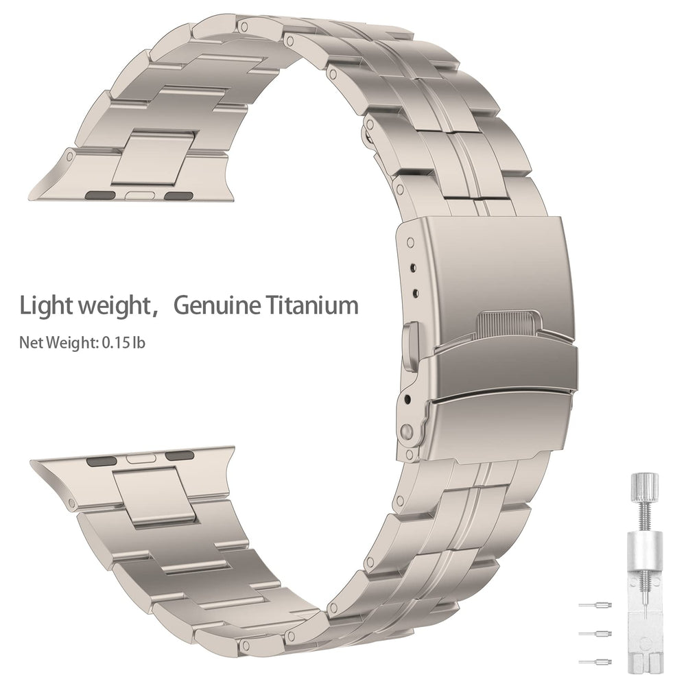 baozai Titanium Band For Apple Watch, 49mm/45mm/44mm/42mm