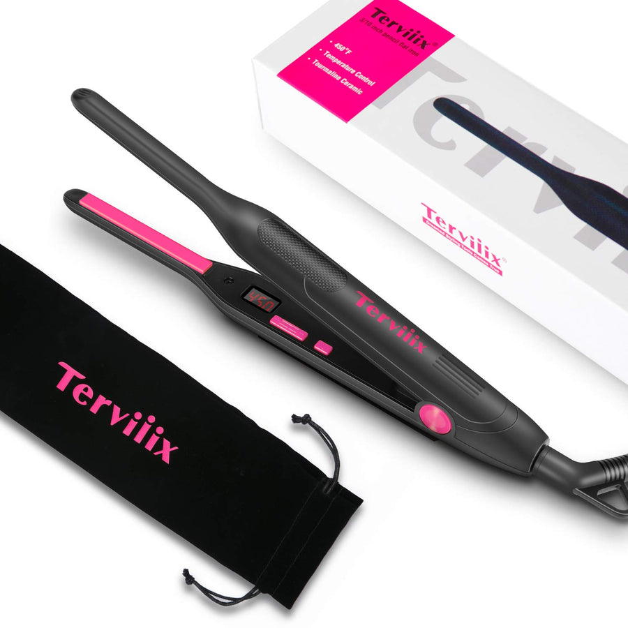 Terviiix Pencil Flat Iron, 3/10 in, Black