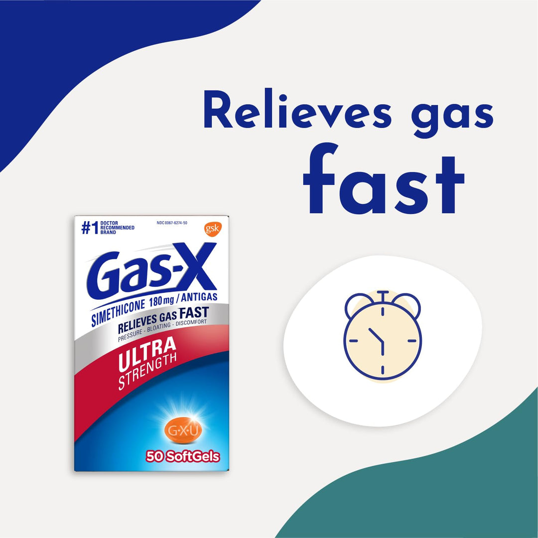 Gas-X Extra Strength Softgels, 50 Count
