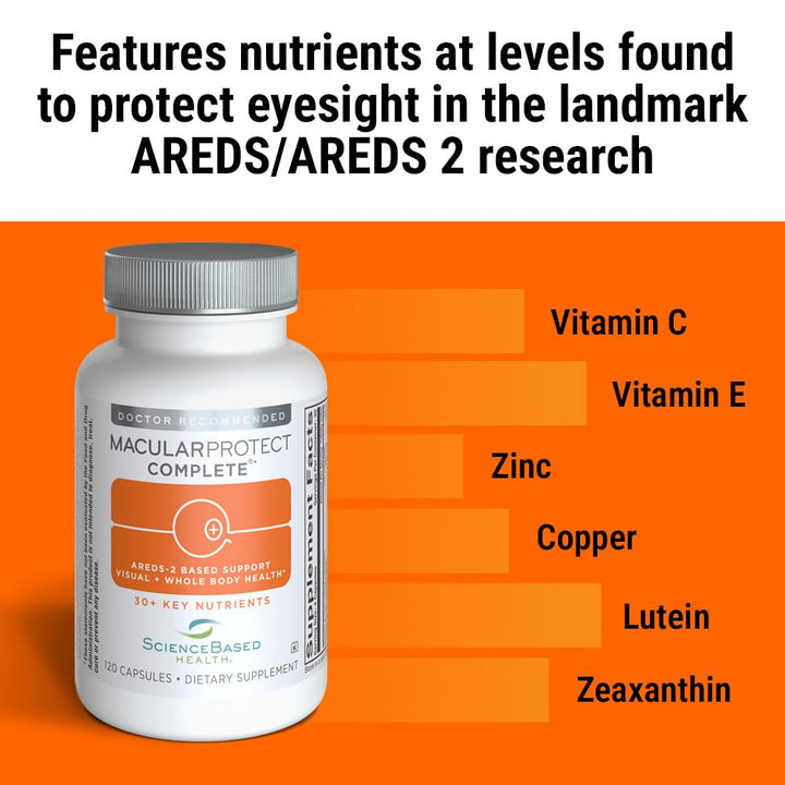 ScienceBased Health MacularProtect Complete AREDS 2 + Multivitamin, 120 Count