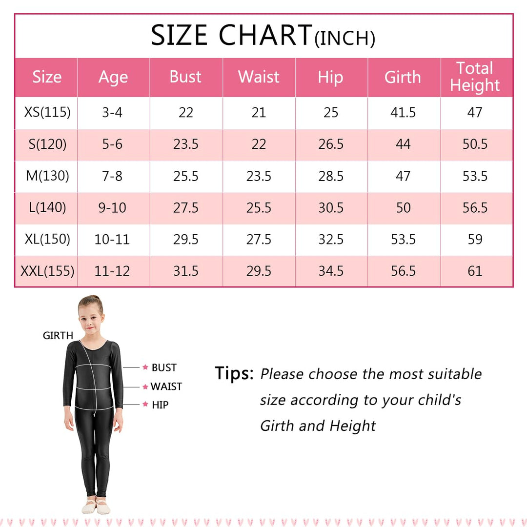 speerise Girls Unitard, Hot Pink, XL