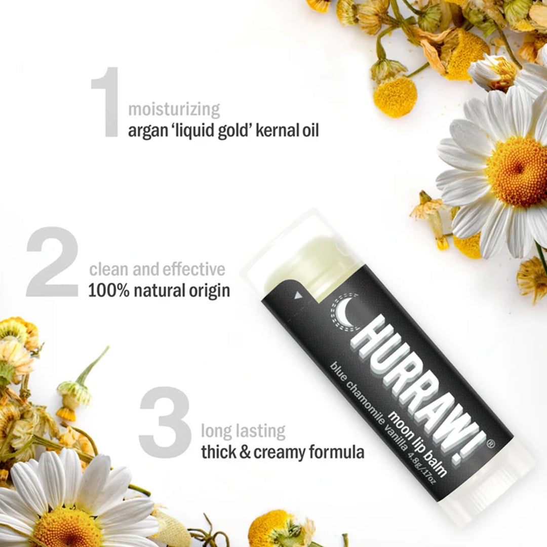 HURRAW! Moon Night Treatment Lip Balm, Blue Chamomile Vanilla