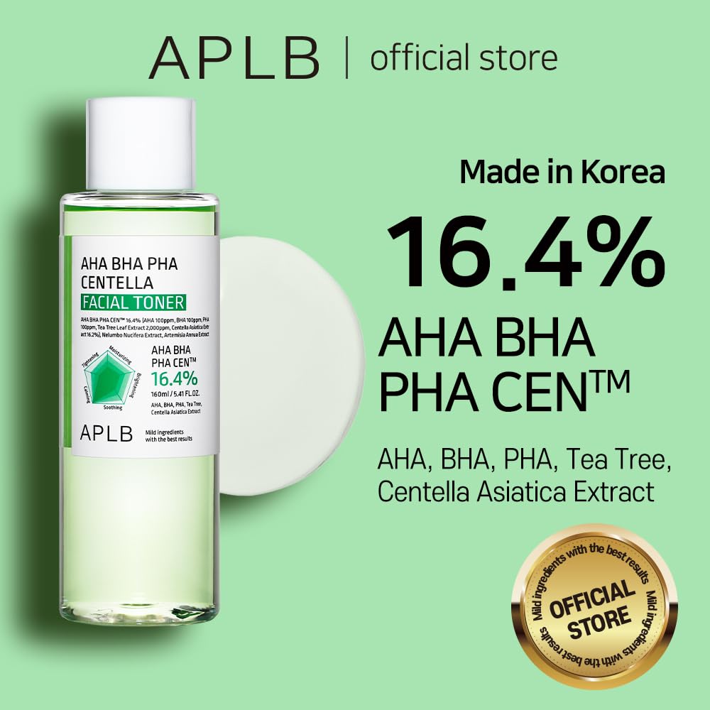 APLB AHA BHA PHA Centella Facial Toner, 16.4%, 5.41 fl oz