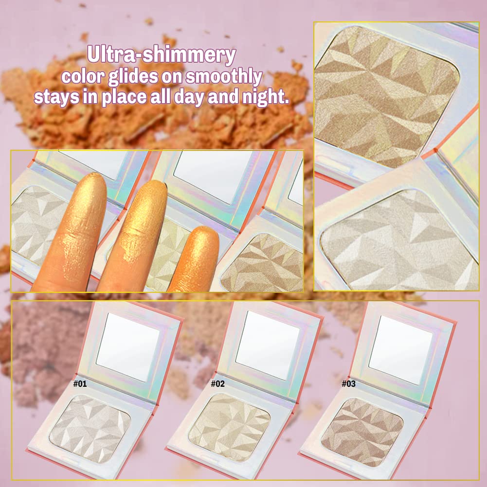 SZDYM Highlighter Makeup Palette, Highlighters-01, 6 Count
