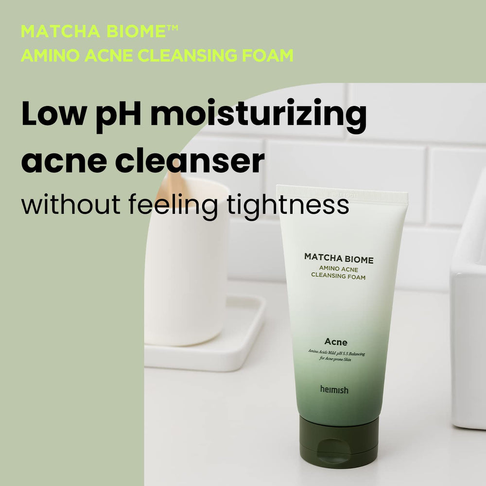 HEIMISH Matcha Biome Amino Acne Cleansing Foam, 5.3 oz