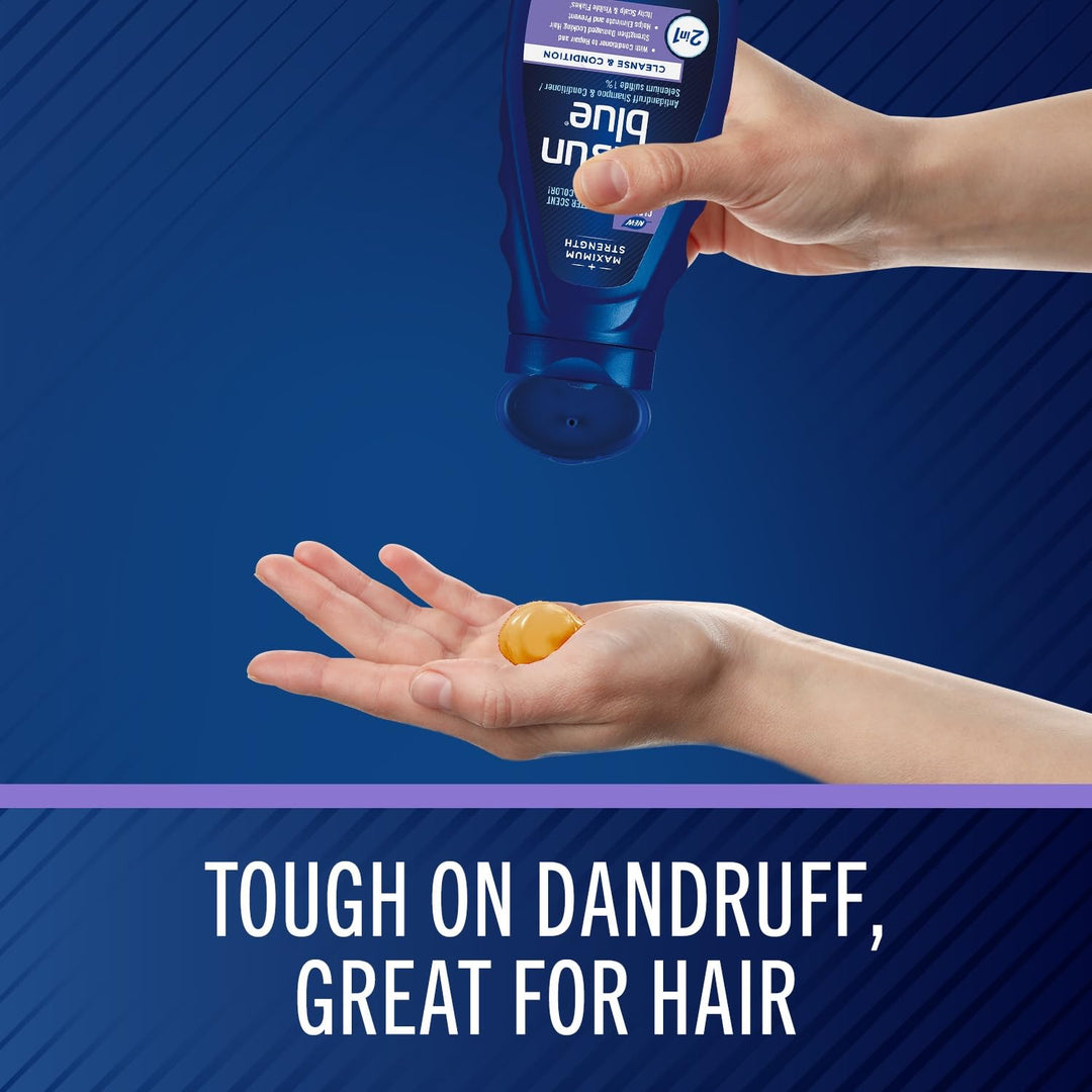 Selsun Blue 2-in-1 Anti-Dandruff Shampoo And Conditioner, Maximum Strength, 11 fl oz