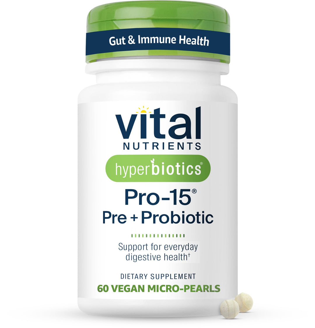 Hyperbiotics Vital Nutrients Pro-15 Pre & Probiotics, 60 Count